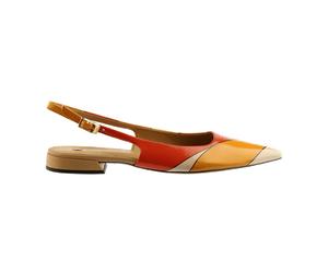 Högl Sophie Sling Pumps orange rot Streifen 1948 für Damen, orange, Größe 38 EU / 5 UK