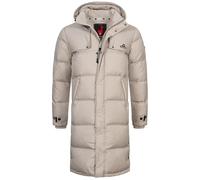 Höhenhorn Bannalp Herren Wintermantel Daunen Jacke Puffermantel Lang Gefüttert RDS Zertifizierte Daunen und Federn mit abnehmbarer Kapuze