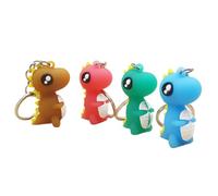 Hoement 12 Stück Dinosaurier Schlüsselanhänger aus Metall Kreatives Design Kleine Geschenke für Bunte Schlüsseldekoration und Taschenanhänger Zufällige Farbe