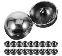 Hoement 20 Stück Silberne Metallpilzknöpfe aus Legierung 20mm Einfache Elegante Knöpfe für Blazer und Mäntel nicht Leicht Abnutzen oder Verblassen Dekoration für Anzüge und Mäntel