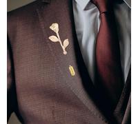 Hoement Anstecknadel Blumen Kragenbrosche Herren Anzug Krawattennadel Goldfarben Vintage Kragensteg für formelle und entspannte Anlässe