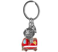 Hoement Feuer Schlüsselanhänger aus Legierung mit Einzigartigem Design als Rucksackanhänger und Schlüsselanhänger Geschenk für Feuerwehrmänner und Männer