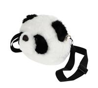 Hoement Leichte Umhängetasche aus Pp Baumwolle in Schwarz mit Niedlichem Panda Motiv Praktische ein Schulter Tasche für Damen und Mädchen im Wochenendurlaub oder Arbeit