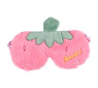 Hoement Plüsch Schlafmaske mit Erdbeer motiv Atmungsaktive Augenbinde Weiche Schlafhilfe für Frauen und Lichtblockierend Bequem für Reisen und Meditation