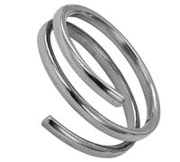 Hoement Verstellbarer Silberring Damen Wickelring Vintage Stil Mehrfach Umwickelt Modischer Statement Schmuck für Alltag Party Festival