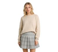 Hoerev Damen Plissierter Mini Rock aus Wolle,mit Innenhose, Warm für Kaltes Wetter, Reißverschluss