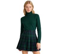 Hoerev Damen Plissierter Mini Rock aus Wolle,mit Innenhose, Warm für Kaltes Wetter, Reißverschluss