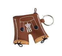 Hofbräuhaus München Schlüsselanhänger Leder - Lederhosen-Design aus PVC | Schlüsselbund-Zubehör | Schlüsselmäppchen | Geschenk für Schlüsselring & Schlüsselhalter | Geschenkidee für Herren und Damen