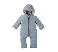 Hofbrucker Baby Walkoverall aus 100% Merino Wolle, kuschelig warmer Wollwalkanzug von Herbst bis Frühling (86-92, Steingrau)