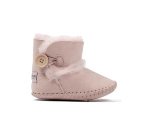 Hofbrucker Lammfell-Babyschuhe in Rosa - Größe 16/17 | Krabbelschuhe