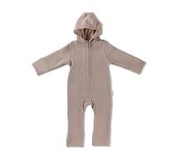 Hofbrucker® PREMIUM WOLL WALKOVERALLl | AUS 100% Merino Schurwolle mit Reißverschluss | Weicher Strapazierfähiger Walk-Anzug für Kleinkind & Baby | Für Herbst Winter & Frühling (Walnuss, 50-56)