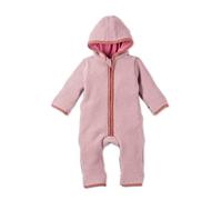 Hofbrucker® PREMIUM WOLL WALKOVERALLl | AUS 100% Merino Schurwolle mit Reißverschluss | Weicher Strapazierfähiger Walk-Anzug für Kleinkind & Baby | Für Herbst Winter & Frühling (Altrosa, 50-56)