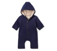 Hofbrucker® PREMIUM WOLL WALKOVERALLl | AUS 100% Merino Schurwolle mit Reißverschluss | Weicher Strapazierfähiger Walk-Anzug für Kleinkind & Baby | Für Herbst Winter & Frühling (Marine, 86-92)