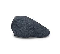 Hoggs of Fife Herringbone Waterproof Tweed Cap Blue Check