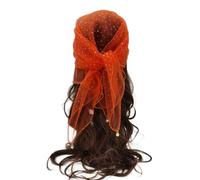 hogtnd Stilvoller quadratischer Halstuch Hijab aus Polyester mit glitzernden Strasssteinen und Perlendetails, perfekt für Hochzeiten 80 x 80 cm großes Kopftuch mit Perlenbesatz