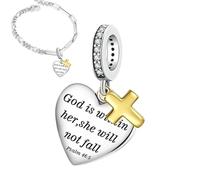 Hogvinnatil Herz für Armbänder, Herz für Schmuck machen - Christian Halskette Anhänger Christian Heart Christian Anhänger für die Herstellung von Schmuck für das Armband St, Consulte la descripción