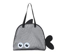 Hogvinnatil Strandtaschen für Frauen - große Netztasche für Pool - leichte Mehrzweck-Tasche, für Damen, für Familienurlaub, Reisen, Sommer, Schule, Picknick, Schwarz , Se référer au descriptif