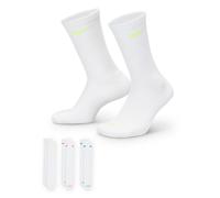 Hohe Baumwollsocken Nike EVERYDAY PLUS CUSHIONED CREW (3 PAIRS) weiß SX6888-938 - S