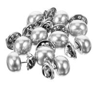 Hohopeti 10 Stück Perlmutt Knöpfe ohne Nähen Metall Broschennadeln für Hemden Leichte Ansteckknöpfe für Damenkleidung Sicherheits Perlenknöpfe für Business und Festliche Anlässe