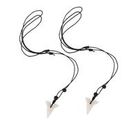 Hohopeti 2 Stück Haizahn Halskette Unisex Resin Anhänger Realistische Haifischzahn Kette Modisch Vielseitig Tragbar Party Date Accessoire