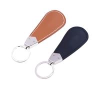 Hohopeti 2 Stück Kleine Tragbare Schuhlöffel aus Leder mit Schlüsselring Leichte Langlebige Schuhhelfer für Reisen und Alltag um Bequem Schuhe Anzuziehen Praktische Schuhaccessoires