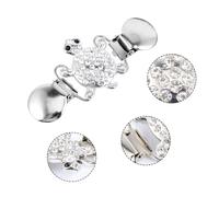 Hohopeti 2 Stück Pullover Cardigan Clips aus Legierung mit Strass Schildkröten Motiv Vintage Strickjacken Schnalle für Schals und Leichte Jacken Damen Kleidung Zubehör