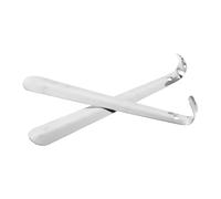 Hohopeti 2 Stück Teiliges Edelstahl Schuhlöffel mit Rutschfestem Griff Ergonomisch Geformt Langlebig für Senioren Behinderte Erwachsene Schuhanzieher Hilfsmittel