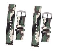 Hohopeti 2 Stück Teiliges Nylon Uhrenarmband Grün Camouflage Strapazierfähiges Hautfreundliches Canvas Armband Modisch Komfortabel Widerstandsfähig Geeignet für Alltag und Freizeit