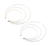 Hohopeti 2stücke Dreilagiges Heiligenschein-stirnband Aus Eisen Für Frauen Diy Craft Haaraccessoire Antikes Design Für Hanfu Braut Abschlussball Und Halloween-kostüme