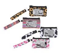Hohopeti 4 Stück Neopren Münzbeutel Klein aus Dehnbarem Material Multifunktionale Kreditkarten und Organizer Tasche für Reisen und Alltag