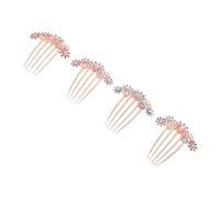 Hohopeti 4 Stück Pack Vintage Haarspangen mit Strass Metall Haarkämme für Damen Funkelnde Haarschmuck Clips für Hochsteckfrisuren und Alltag