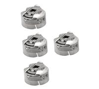 Hohopeti 4 Stück Teiliges Metall Spulenkapsel für Haushaltsnähmaschinen Wiederverwendbar mit Sicherheitskerbe Kompatibel mit Standard Modellen Platzsparend und Langlebig Ersatz