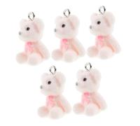 Hohopeti 5 Stück Teiliges DIY Tieranhänger Mini Bär Charms aus Harz Süße Kleine Bastelanhänger für Schmuckherstellung Leichte DIY Schmuckzubehör für Ohrringe und Armbänder