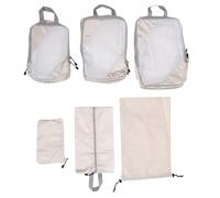 Hohopeti 6stücke Kompressions-packwürfel Reise-packwürfel-Set Gepäckorganizer zum Packen Polyester Packtaschen für Reisen Koffer-packwürfel mit Kompressionsdesign