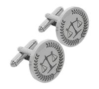Hohopeti Edelstahl Manschettenknöpfe Waage Motiv - 1 Paar Business Hemdknöpfe aus Metall für Smoking Formelle Anlässe Stylische Juristen Accessoires für Herren und Damen