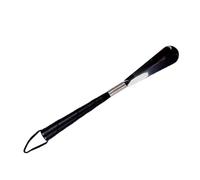 Hohopeti Edelstahl Schuhlöffel Klein mit flexibler Feder für Einfaches Anziehen und Ausziehen Robuster Kompakter Schuhhelfer in Schwarz Praktische Schuhremover für Zuhause