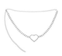 Hohopeti Leg Chain Damen Körperschmuck mit Strass Verzierung Mehrschichtige Silberne Bein Kette Glänzender Oberschenkel Schmuck für Elegante Outfits und Festliche Anlässe