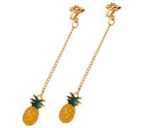 Hohopeti Leichte Ohrringe Damen Ananas Design Modische Piercing Ohrschmuck Langlebige Legierung Bequem für Geburtstag Hochzeit Alltag