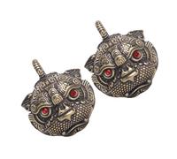 Hohopeti Messing Anhänger Feng Shui Glücksbringer Mit Strass 2 Stück Vintage Glocke Schlüsselanhänger Heimdekoration Desktop Ornament