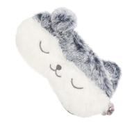 Hohopeti Plüsch Schlafmaske mit Niedlichem Muster Weiche Blickdichte Augenbinde für Erholsamen Schlaf Elastisches Band Geeignet für Reisen Entspannung und Schlafqualitätsteigerung