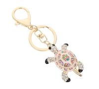 Hohopeti Schlüsselanhänger aus Metall Schildkröte mit Strass Kristall 115X40X10cm Praktischer Taschenanhänger zum Ordnen von Schlüsseln