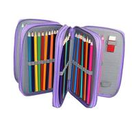 Hohopeti Slots Federmäppchen Mäppchen Lagigem Organizer Nylon Pencil Case Für Schule Büro Reise Große Kapazität Stifteset Stiftetasche Federtasche Lila