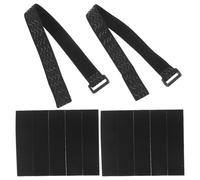 Hohopeti Verstellbare Elastische Stiefelriemen mit Rutschfester Hosenbeinriemen für Damen und Herren Schutzriemen für Outdoor Reise Schuhe Schwarz 2 Stück