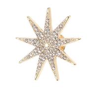 Hohopeti Vintage Stern Brosche Anstecknadel mit Funkelnden Strasssteinen Handgefertigte Modeschmuck Brosche für Damen Vielseitiger Schmuck für Anzüge Rucksäcke und Hüte Elegantes