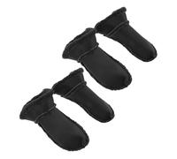 Hohopeti Warme Flauschige Clogs Einlegesohlen aus Plüsch Herausnehmbare Winter Schuheinlagen für Herren und Damen Weiche Innensohlen für Stiefel und Sneaker 2 Paar Schwarz Größe 42 43