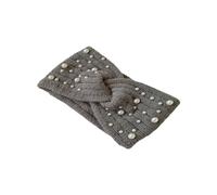 Hohopeti Winter Geflochtenes Stirnband Damen Haarband mit Perlen Weiches Warmes Haaraccessoire für Herbst und Winter Elastisch und Bequem Breites Kopfband für Frauen und Mädchen