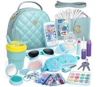 Hohosunlar Handtasche Für Kinder Mädchen, Eiskönigin Spielzeug, Schminke, Spielzeugtasche, Elsa Handy Geldbörse Wasserflasche Frozen Weihnachten Geburtstagsgeschenk Spielzeug Mädchen 3 4 5 6 7 8 Jahre