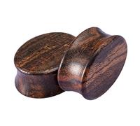 Hoisy 2 Stück 22mm(7/8 inch) Ohrpiercing Tunnel, Oval Ohrstecker Tunnel, Holz Tunnel Ohrring Braun