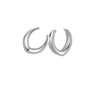 Hoisy 2 Stück 22mm(7/8 inch) Piercing Ear Plugs, U-Form Ohrstecker für Tunnel, Edelstahl Ohrpiercing Tunnel Silber