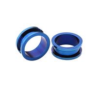 Hoisy 2 Stück Ohr Plugs 24mm(15/16 inch), Blau Hoop Expander Set Tunnel, Edelstahl Ohr Plugs Blau